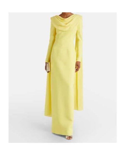 Emilia Wickstead Yellow Zaira Draped Crepe Dress