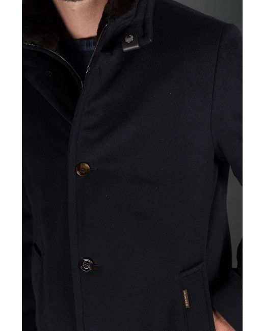 Moorer Blue Bond-Fur-Le Padded Coat for men