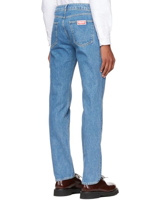 KENZO Blue Baraslim Fit Jeans for men