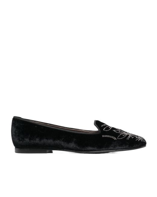 Castaner Black Round-Toe Flat Shoes