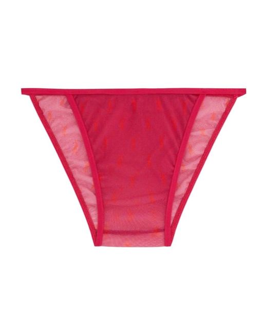 Saint Laurent Pink Monogram Sheer Panties