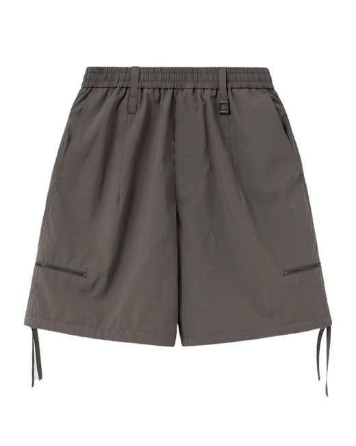 Wooyoungmi Gray Zip Detail Cargo Shorts for men
