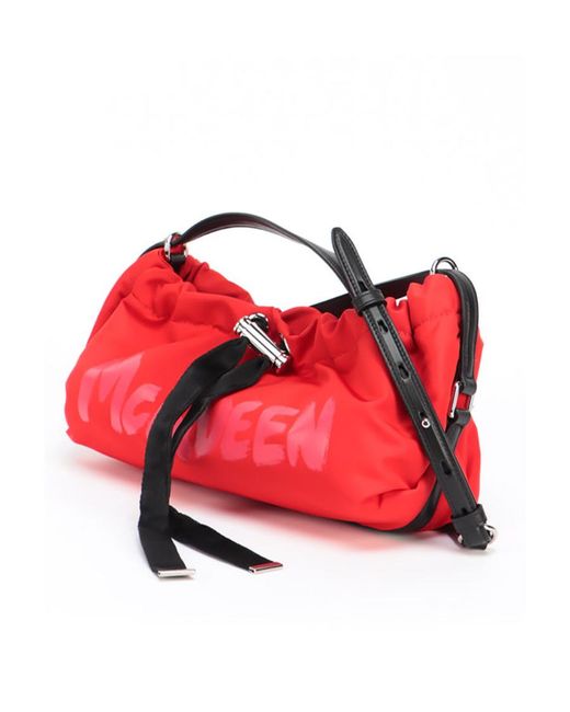 McQueen Red The Bundle Drawstring Bag