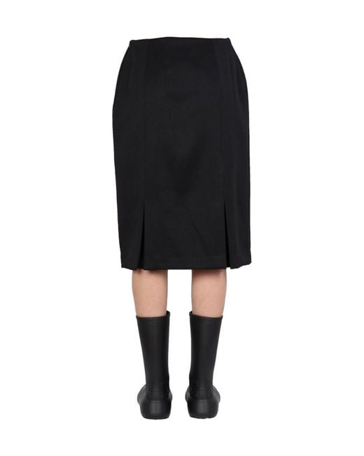 Raf Simons Black Tailored Cut Skirt
