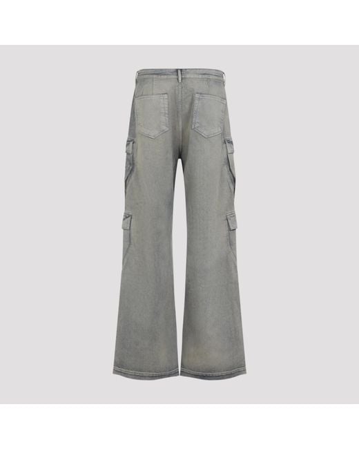 Rick Owens Gray Pocket Detailed Straight-Leg Jeans for men