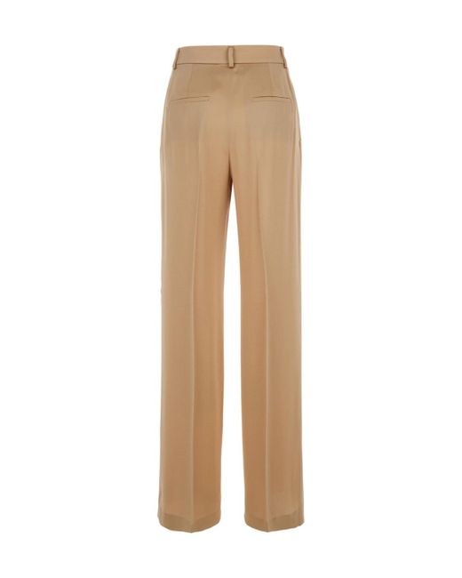 Alberta Ferretti Natural Pants With High Waist