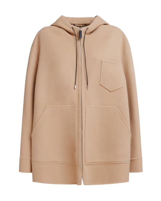 Marni Natural Zip-Up Hooded Jacket