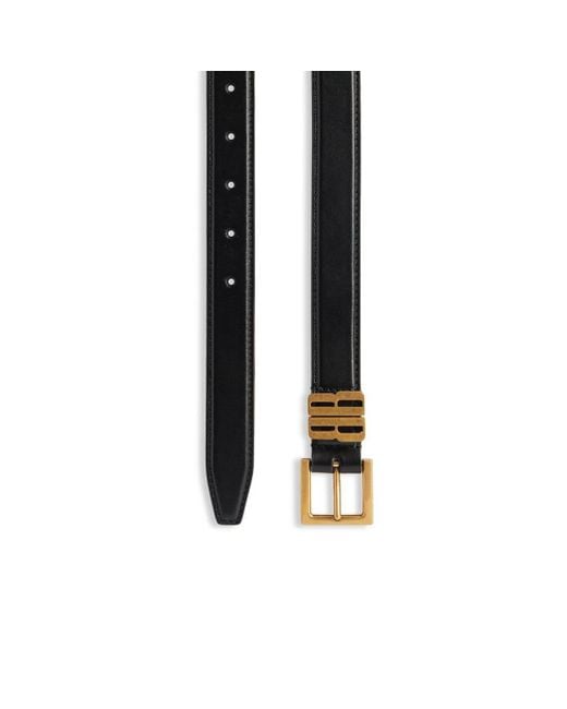 Balenciaga White Bb Editor Belt