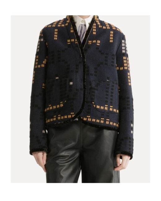 Forte_forte Blue Samarcanda Jacquard Jacket