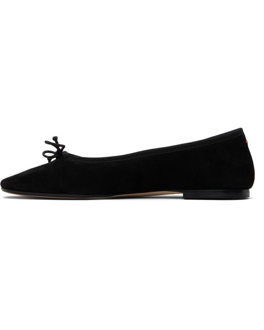 Aeyde Black Tiby Bow Ballet Flats
