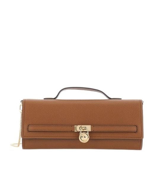 MICHAEL Michael Kors Brown Hamilton Chain Clutch Bag