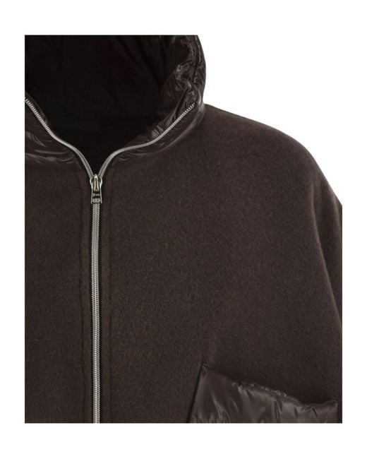 Herno Brown Resort High-Neck Patch-Pocket Poncho