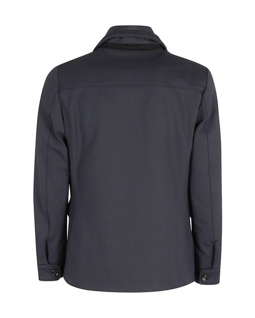 Moorer Blue Pieced Casual Jacket for men