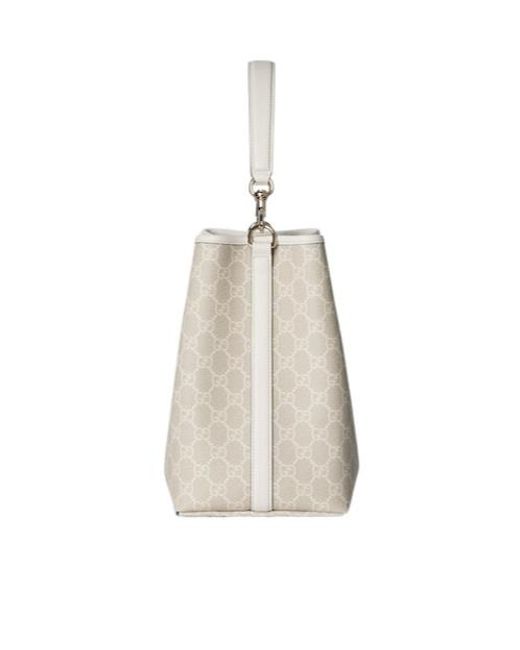 Gucci Natural Gg Emblem Small Shoulder Bag