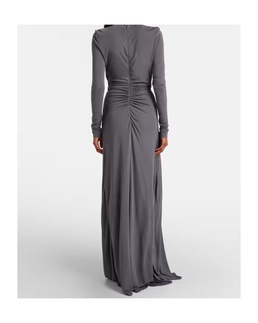 Christopher Esber Gray Orica Embellished Jersey Maxi Dress