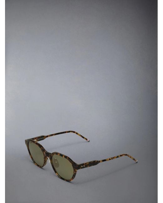 Thom Browne Green Eyewear Oval Frame Sunglasses