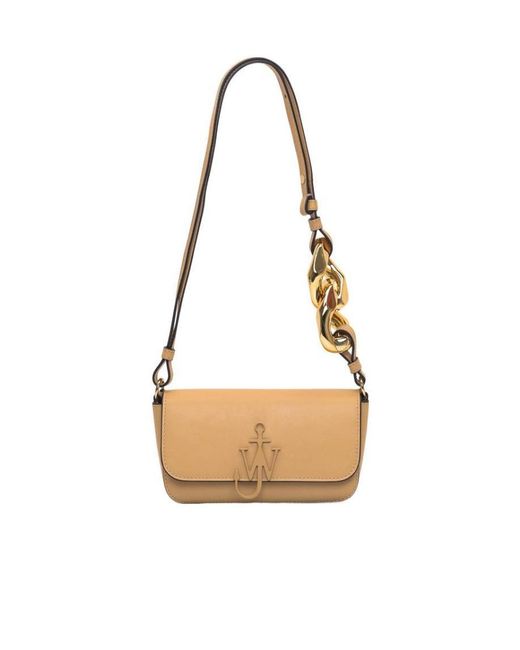 マスタード✨JW ANDERSON スモールチェーンホーボー ハンドバッグ JW Anderson Jw Anderson Chain-Linked Shoulder Bag in White | Lyst