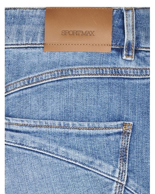 Sportmax Blue Belt-Loop Jeans