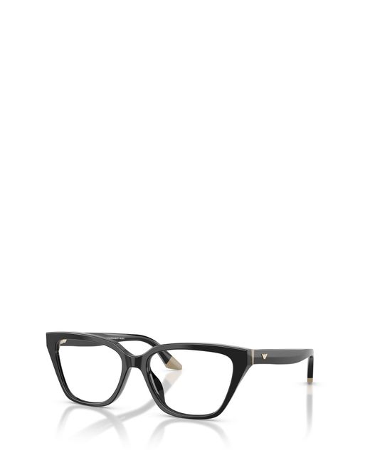 Emporio Armani White Cat-Eye Glasses
