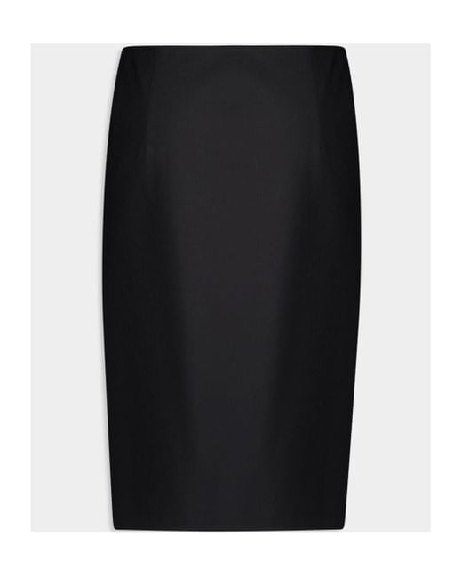 Stella McCartney Black Mid-Rise Twill Skirt