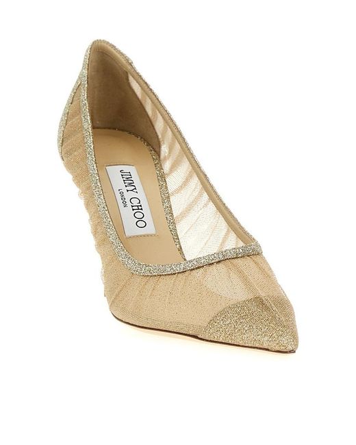 Jimmy Choo Metallic Love 85 Pointed-Toe Glitter Pumps