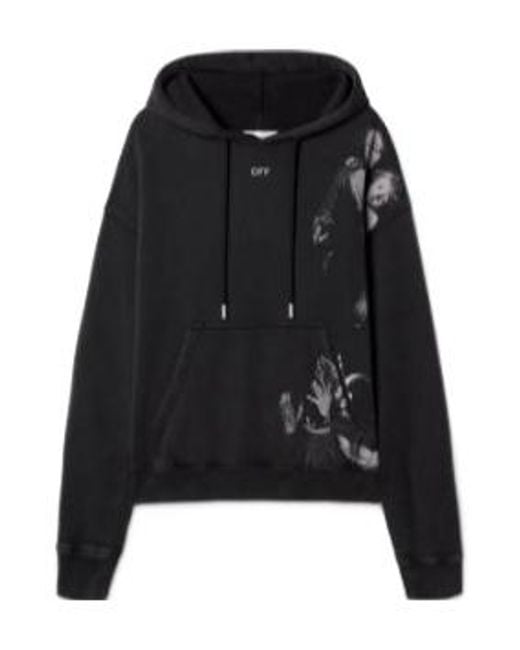 Off-White c/o Virgil Abloh Black Blurred Mary Drawstring Hoodie for men