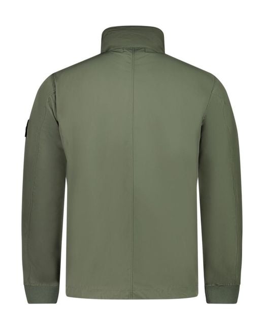 Stone Island Green Logo Patch Jacket for men