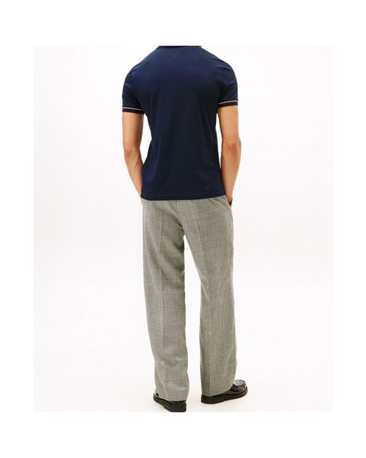 Tommy Hilfiger Blue Logo Short Sleeve Polo Shirt for men