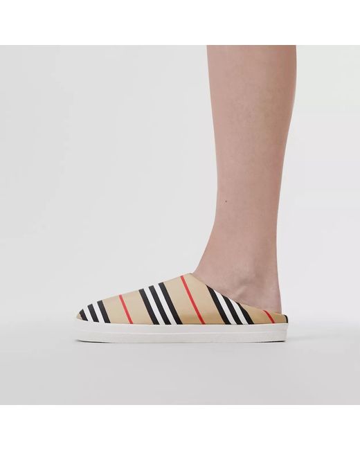 Burberry Multicolor Icon Stripe Backless Slippers