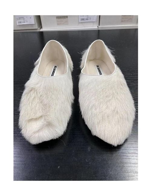 Jil Sander White Slippers