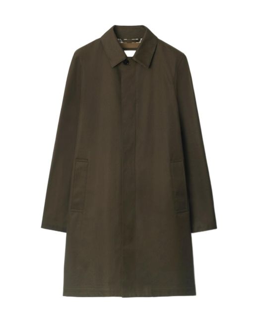 Burberry Green Cotton Gabardine Car Coat for men