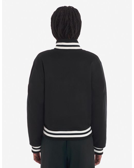 Maison Kitsuné Blue Maison Kitsuné Fox Head Patch Bomber Jacket
