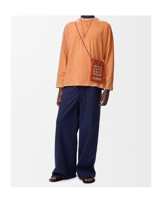 Loewe Blue Drawstring Relaxed Pants for men