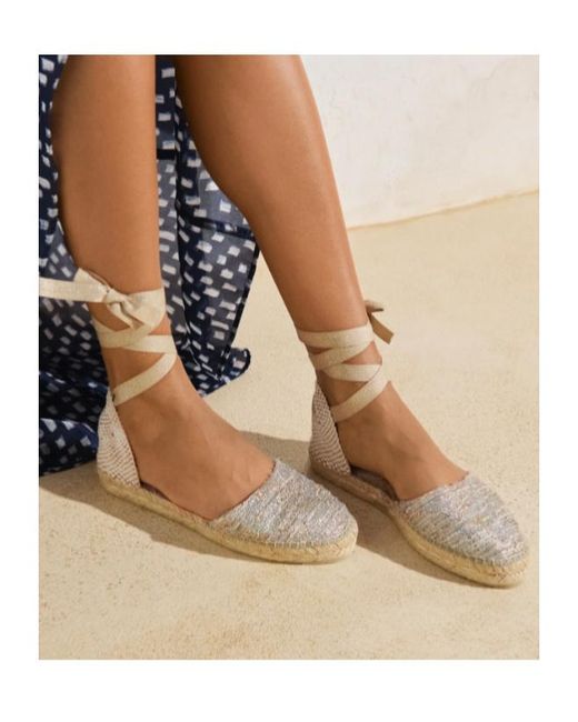 Manebí White Maneb Lurex Valenciana Espadrilles