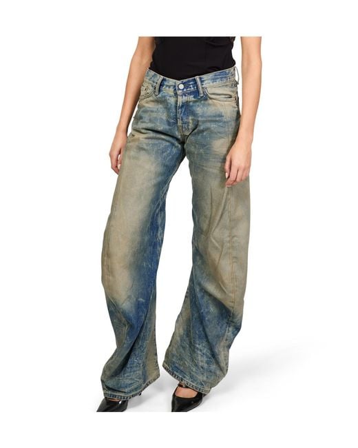 Acne Blue Belt Loop Jeans