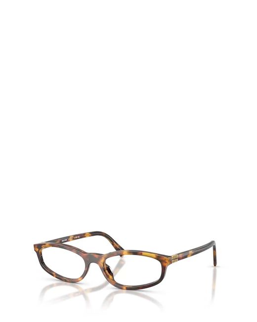 Miu Miu White Eyewear Oval Frame Glasses