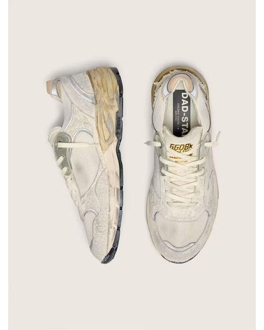 Golden Goose Deluxe Brand White Dad Star Lace-Up Sneakers for men