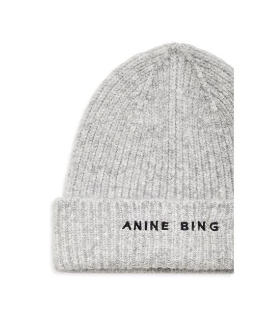 Anine Bing White Elia Beanie
