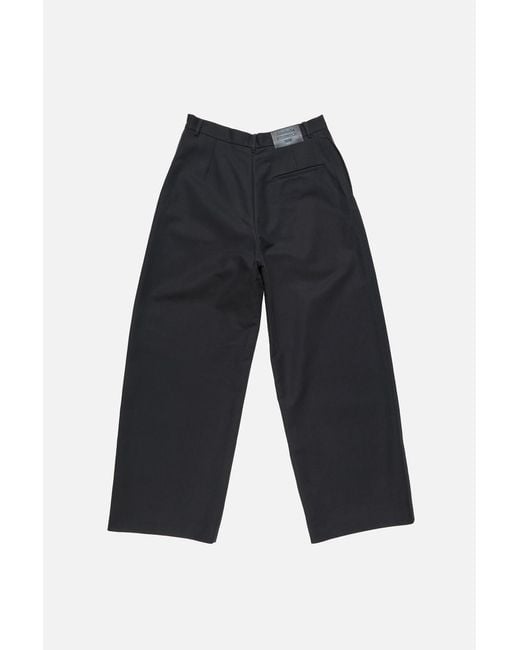 Acne Blue Wide-Leg Silk Trousers for men