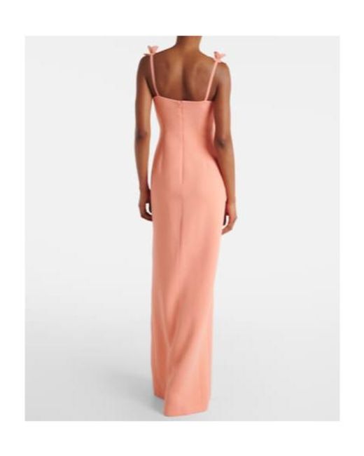 David Koma White Floral-Applique Gown