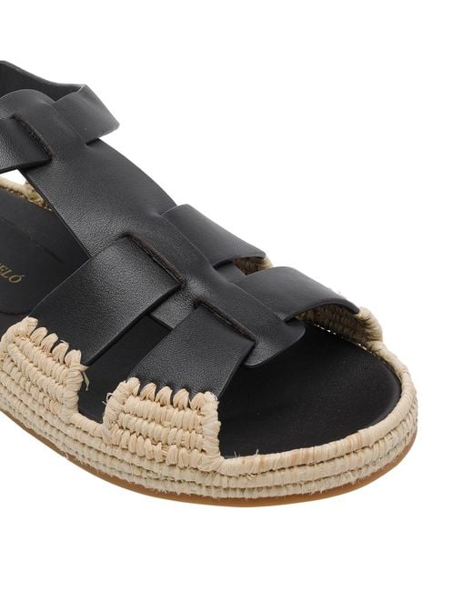Paloma Barceló Black Paloma Barceló Yuka Flat Sandals