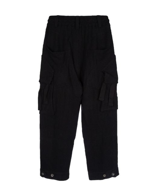 Song For The Mute Black Elastic Waistband Casual Pants for men