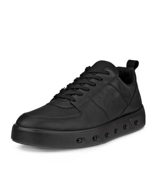 Ecco Black Laced Sneakers for men