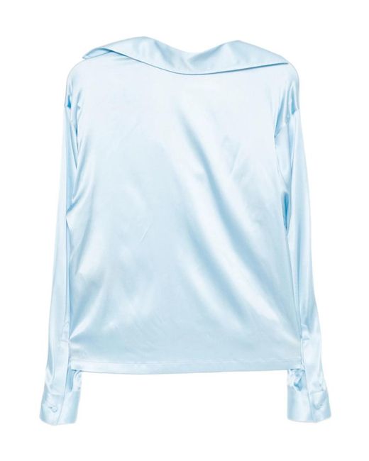 Tom Ford Blue V-Neck Long Sleeved Top