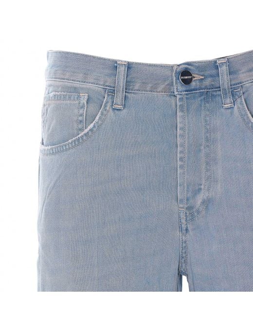 Dondup Blue Wide-Leg Buttoned Jeans
