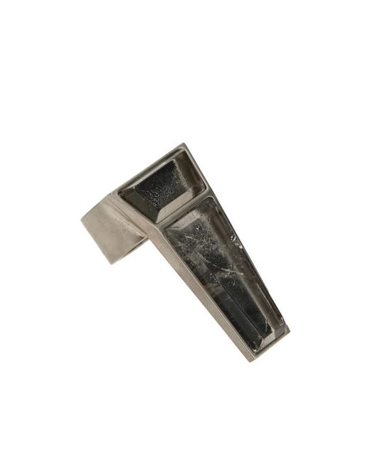 Rick Owens Green Crystal Trunk Ring for men