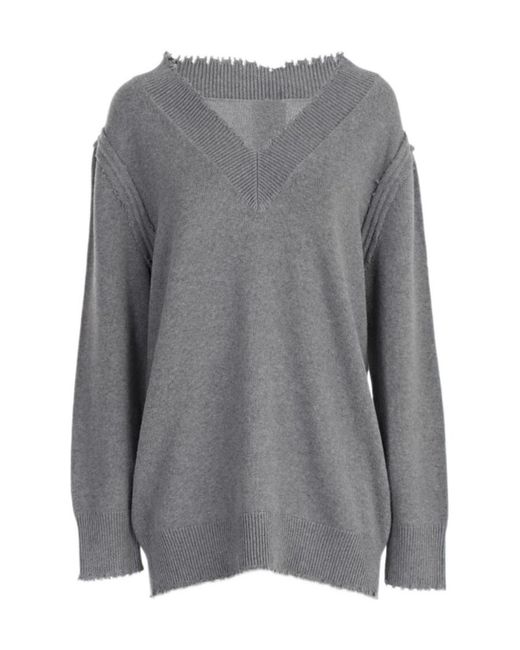 T By Alexander Wang Gray Oversized Sweater Dress