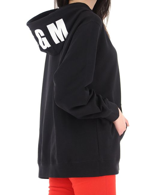 MSGM Blue Logo Hooded Sweater