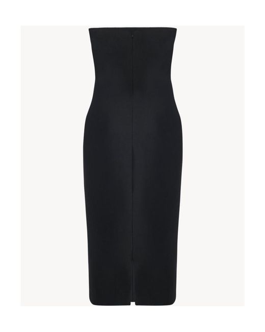 The Row Black Strapless And Calf Dress