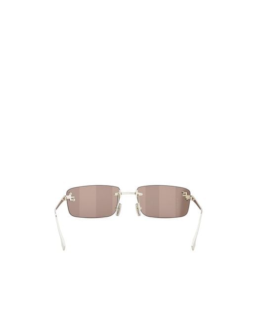 Fendi White Eyewear Rectangular Frame Sunglasses